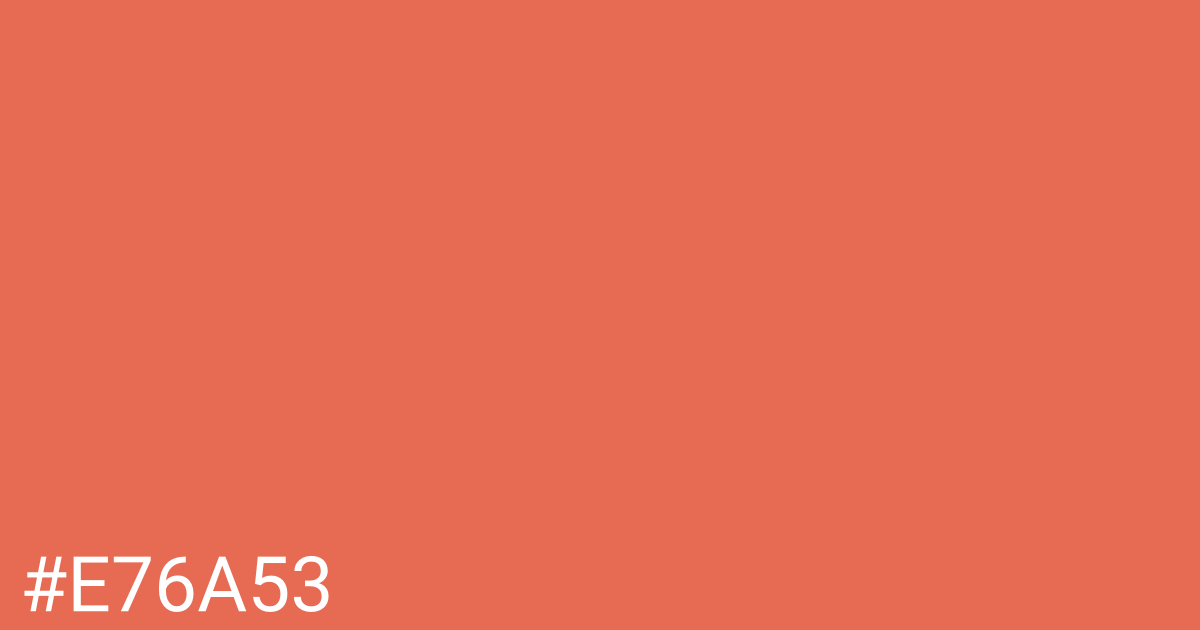 Hex color #e76a53 graphic