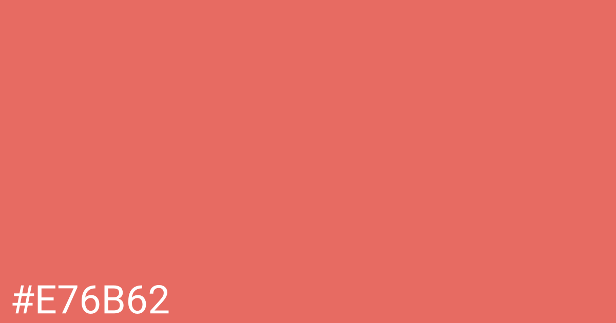 Hex color #e76b62 graphic