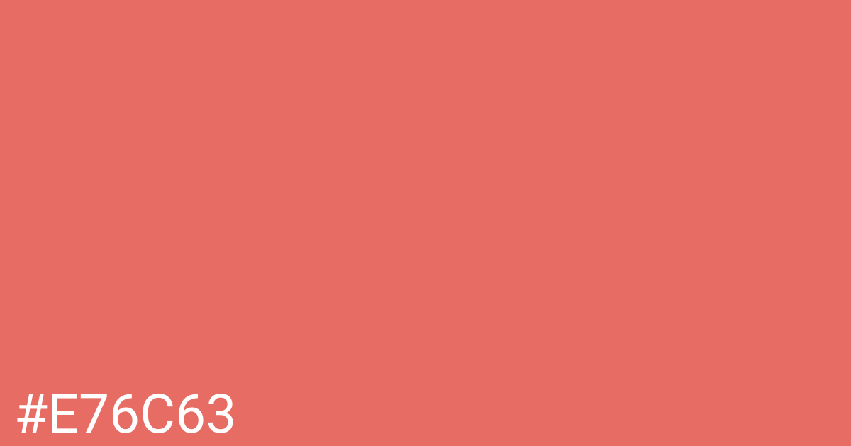 Hex color #e76c63 graphic