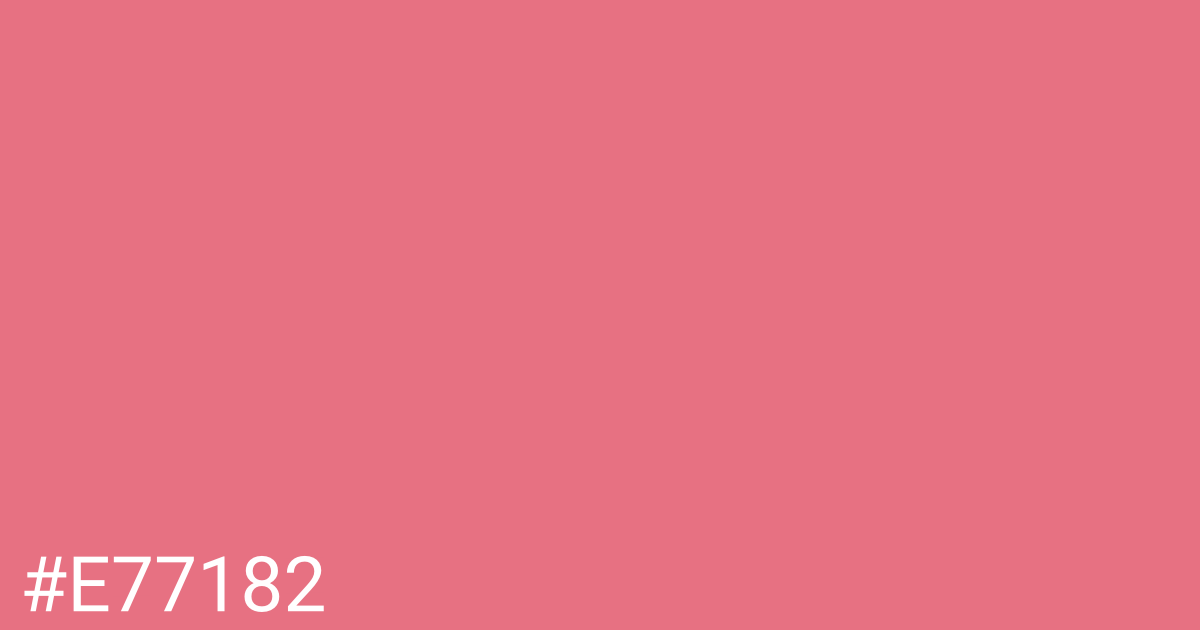 Hex color #e77182 graphic