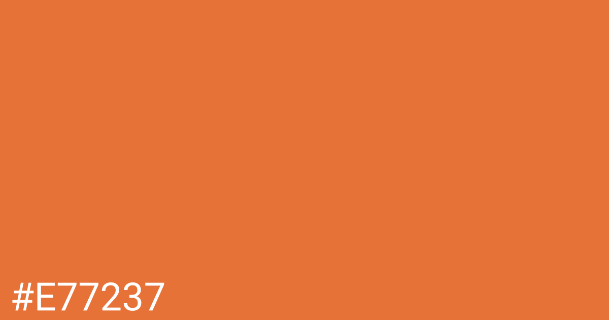 Hex color #e77237 graphic