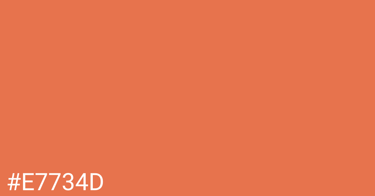Hex color #e7734d graphic