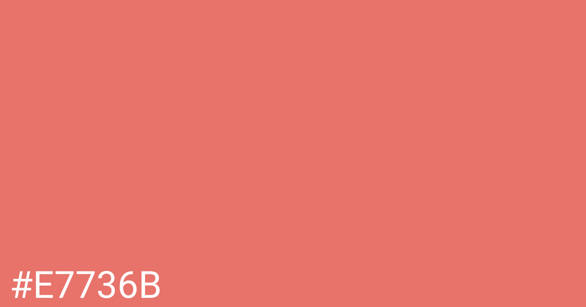 Hex color #e7736b graphic