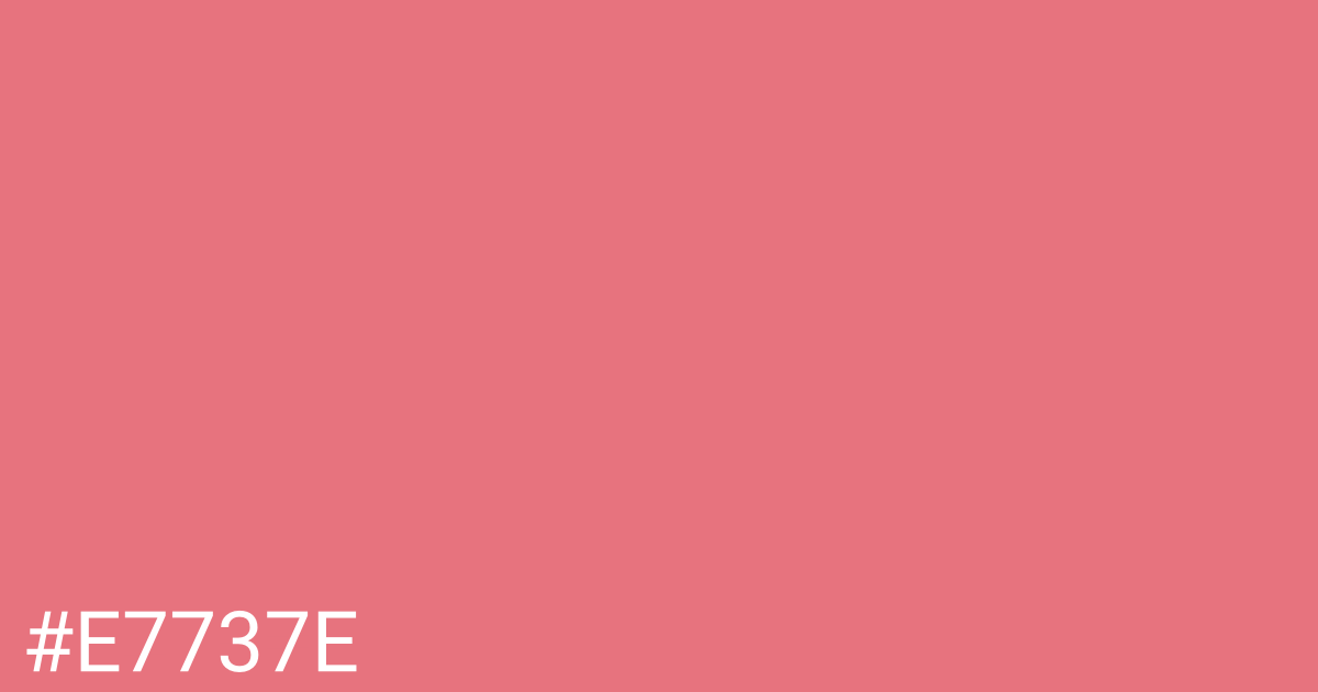 Hex color #e7737e graphic