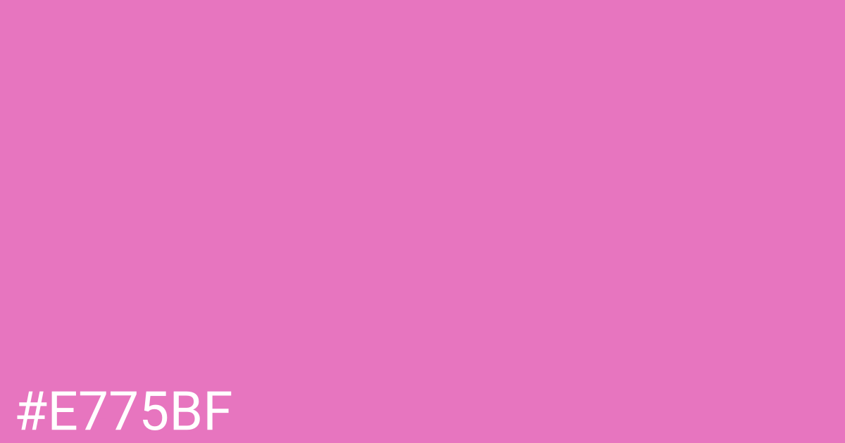 Hex color #e775bf graphic