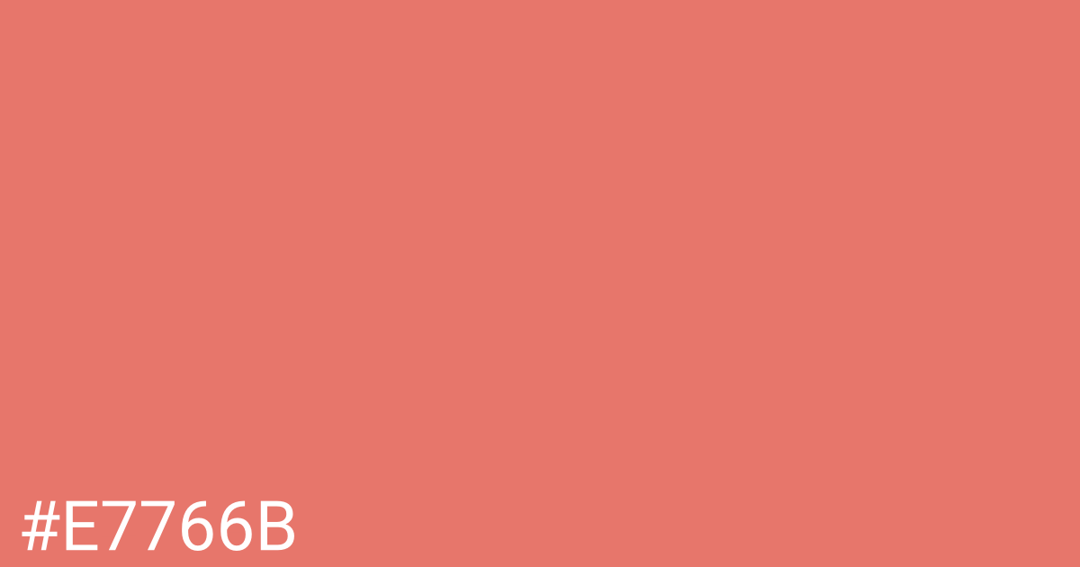 Hex color #e7766b graphic