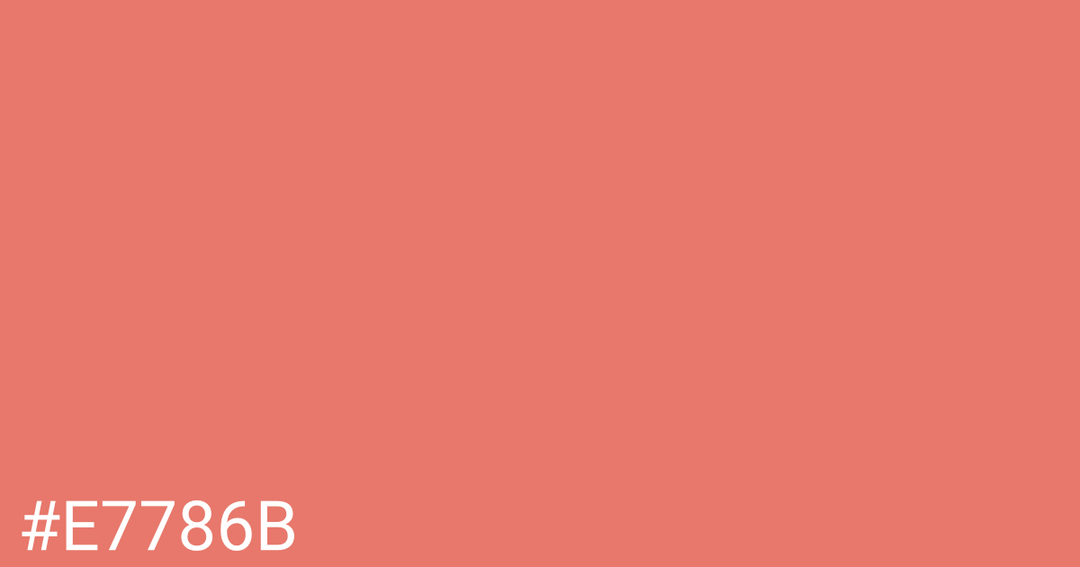 Hex color #e7786b graphic