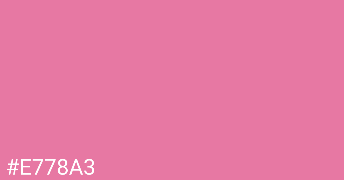 Hex color #e778a3 graphic