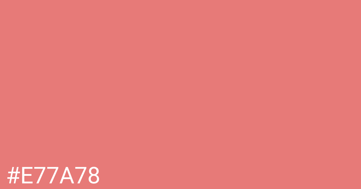 Hex color #e77a78 graphic