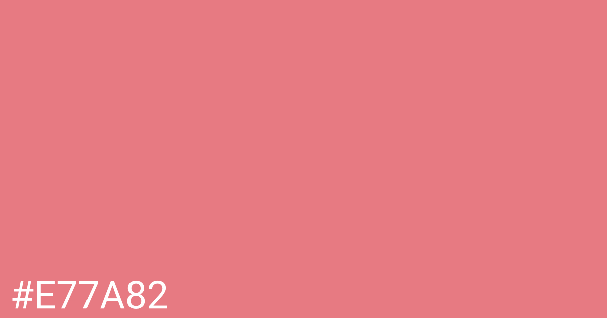 Hex color #e77a82 graphic