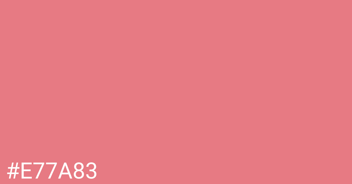 Hex color #e77a83 graphic