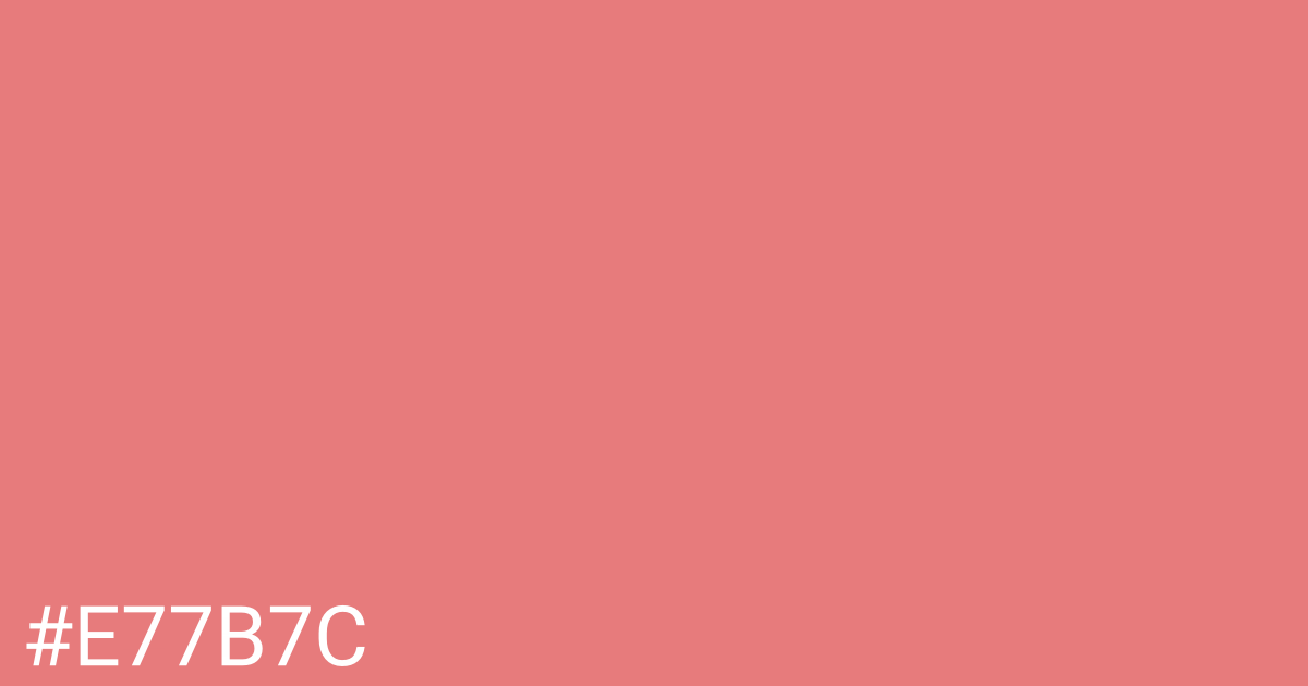 Hex color #e77b7c graphic