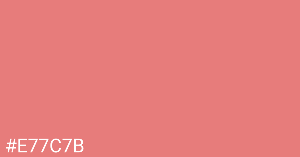 Hex color #e77c7b graphic