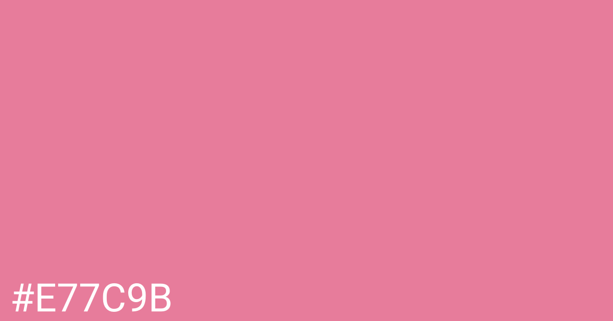 Hex color #e77c9b graphic