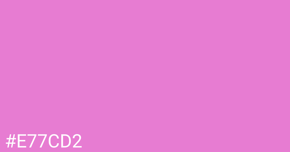 Hex color #e77cd2 graphic