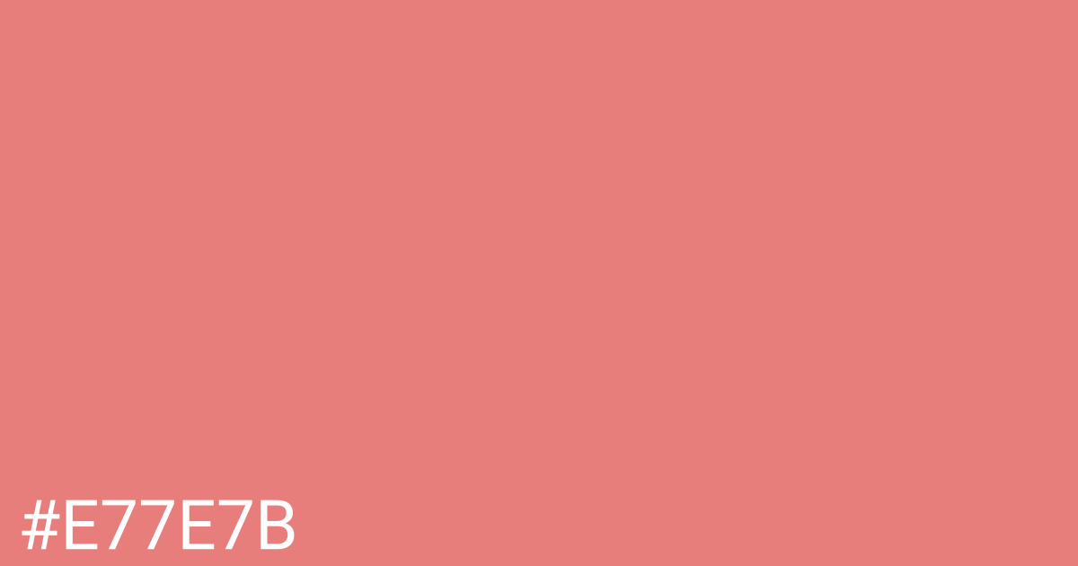 Hex color #e77e7b graphic