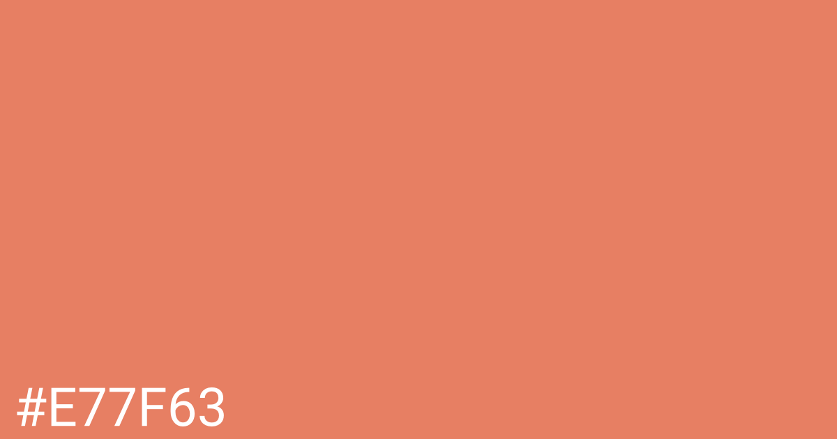 Hex color #e77f63 graphic