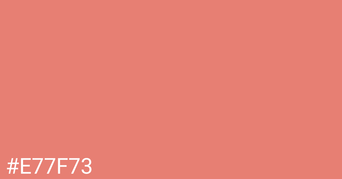 Hex color #e77f73 graphic