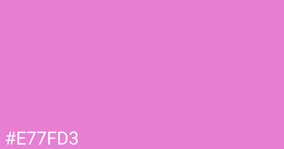 Hex color #e77fd3 graphic