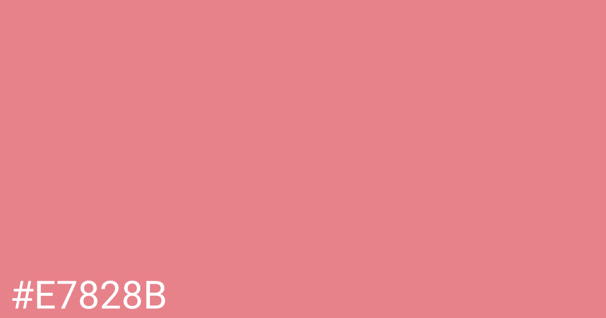 Hex color #e7828b graphic