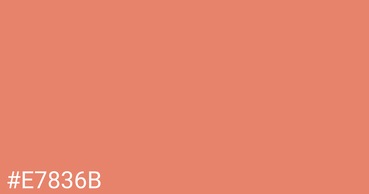 Hex color #e7836b graphic