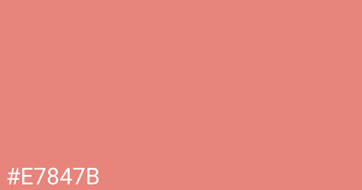 Hex color #e7847b graphic