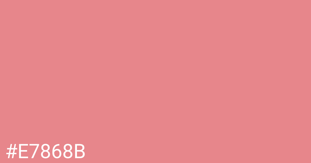 Hex color #e7868b graphic