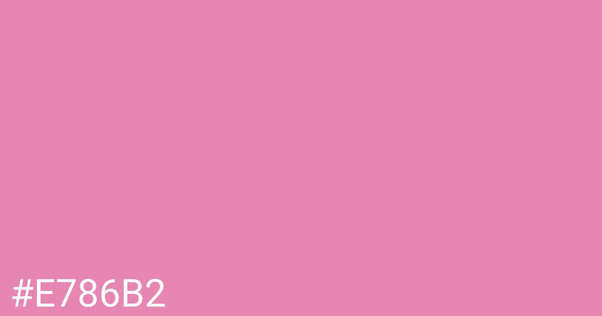 Hex color #e786b2 graphic