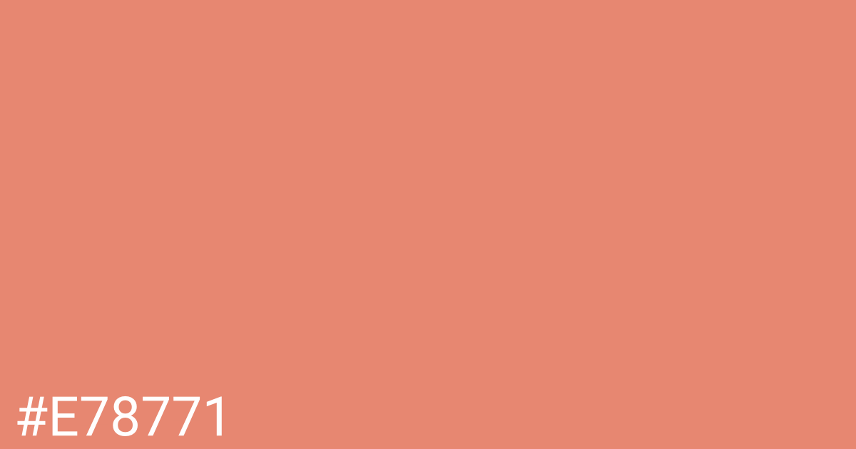 Hex color #e78771 graphic