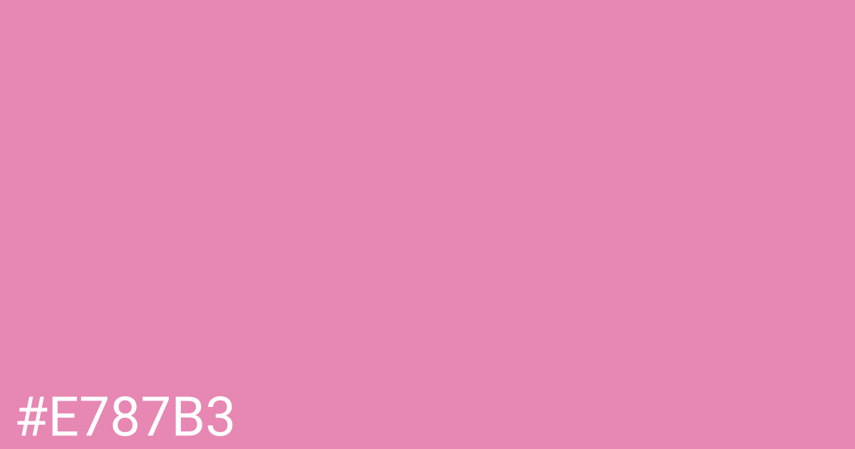 Hex color #e787b3 graphic