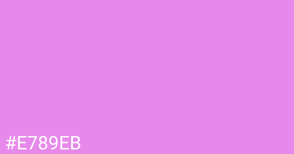 Hex color #e789eb graphic