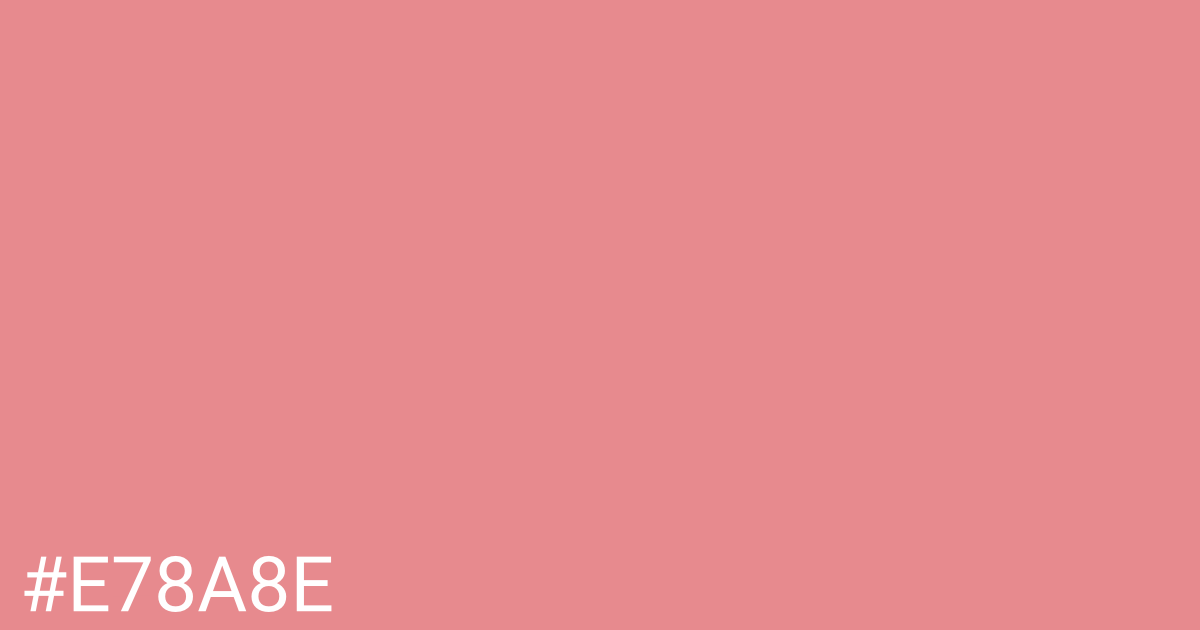 Hex color #e78a8e graphic
