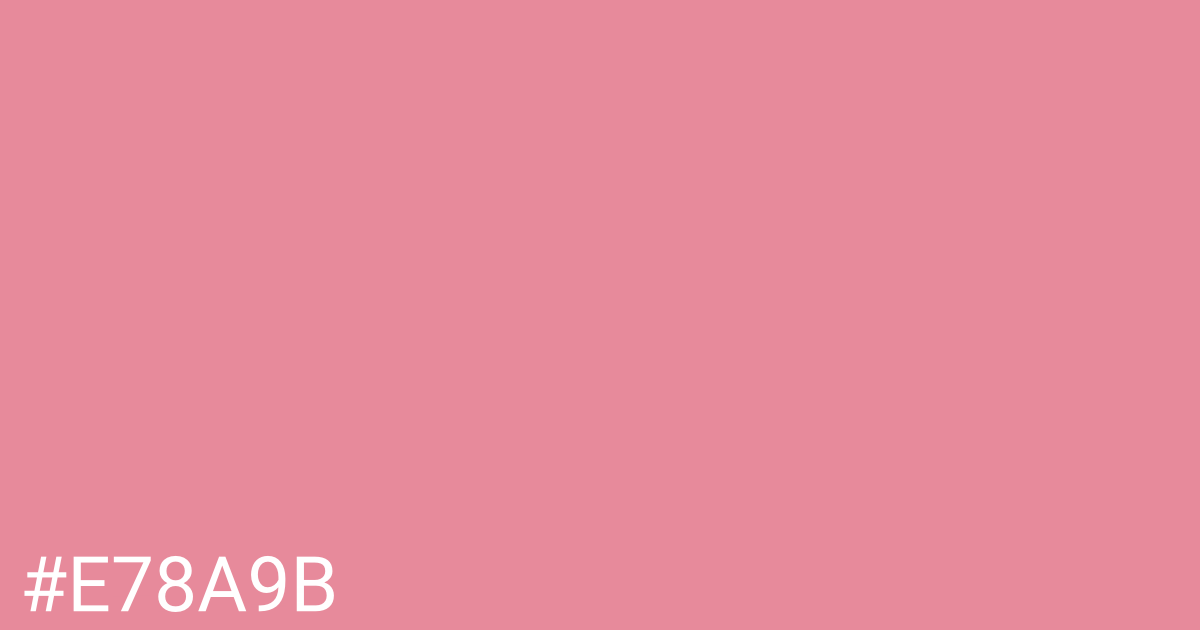 Hex color #e78a9b graphic