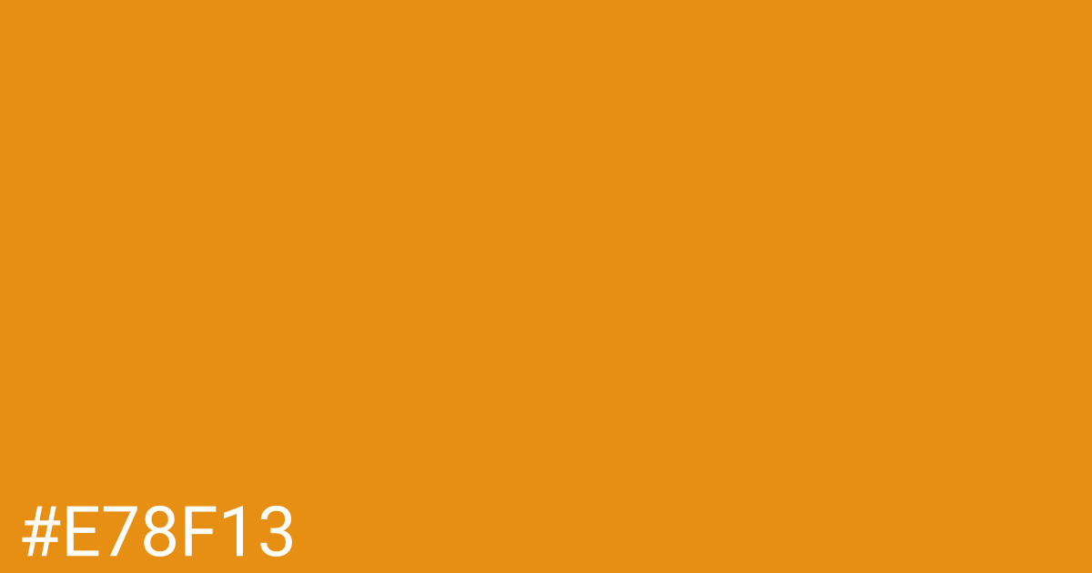 Hex color #e78f13 graphic