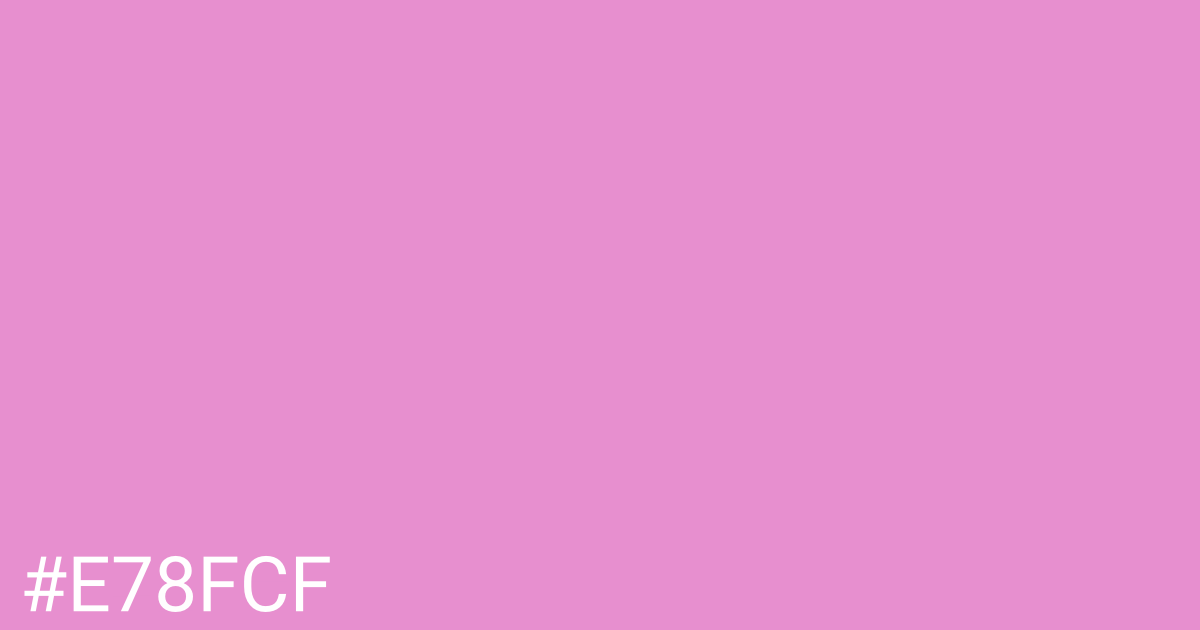 Hex color #e78fcf graphic