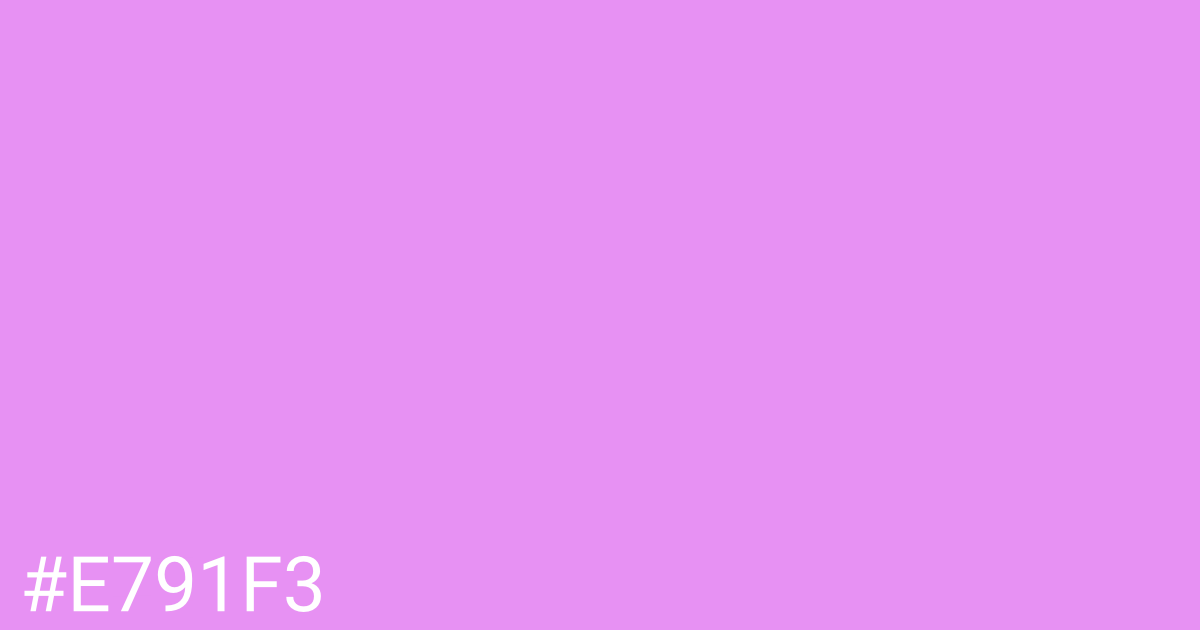 Hex color #e791f3 graphic