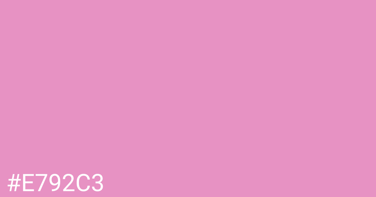 Hex color #e792c3 graphic