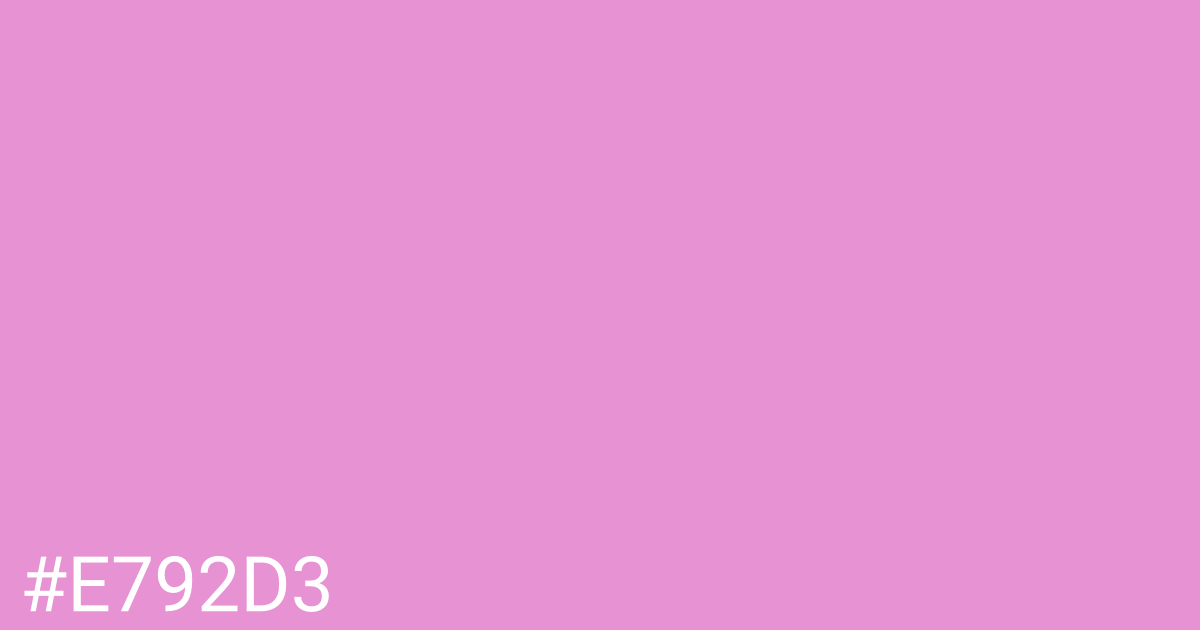 Hex color #e792d3 graphic