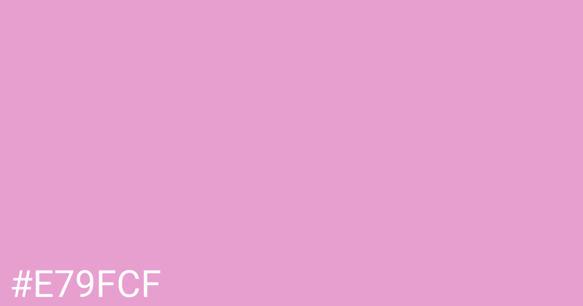 Hex color #e79fcf graphic