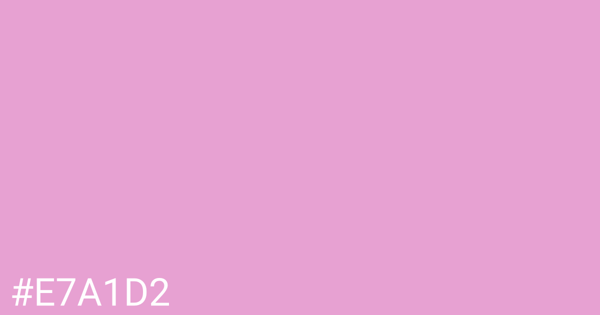 Hex color #e7a1d2 graphic