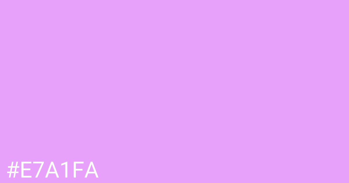 Hex color #e7a1fa graphic