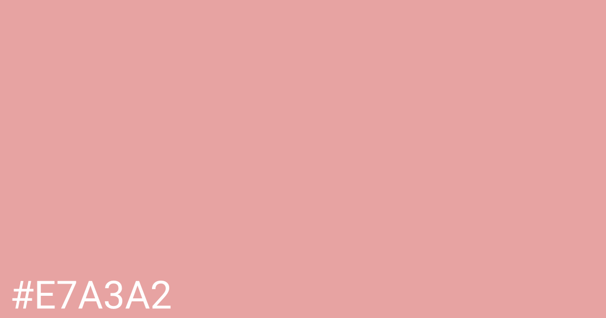 Hex color #e7a3a2 graphic