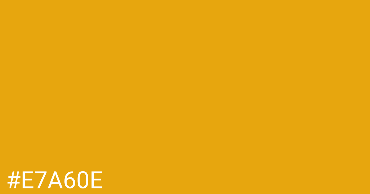 Hex color #e7a60e graphic