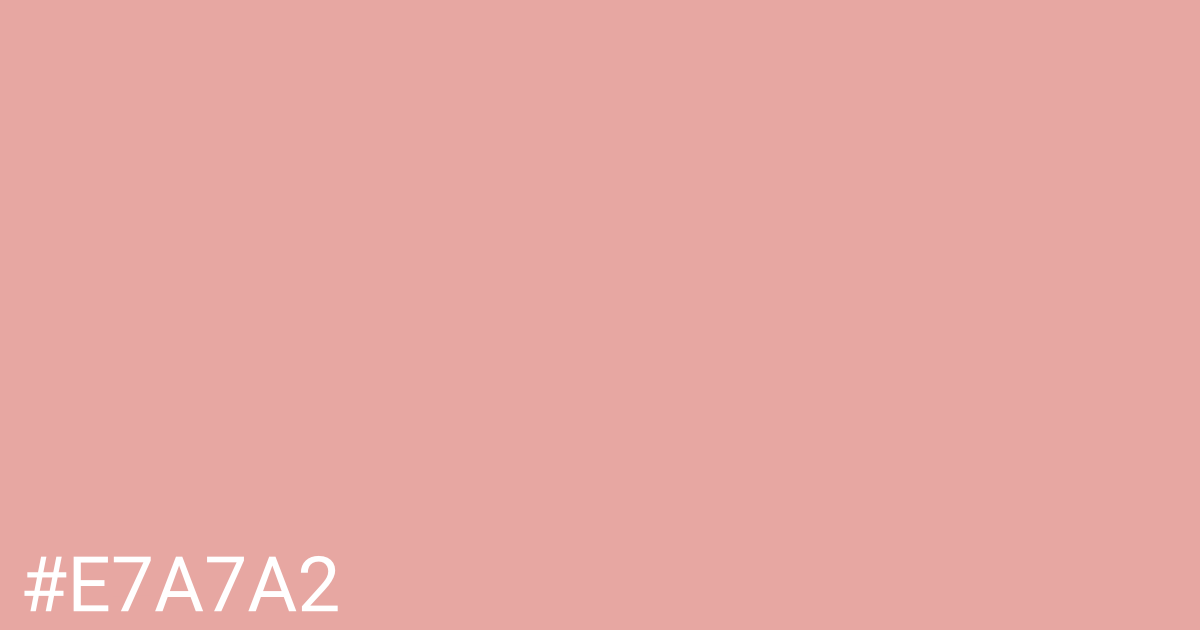 Hex color #e7a7a2 graphic