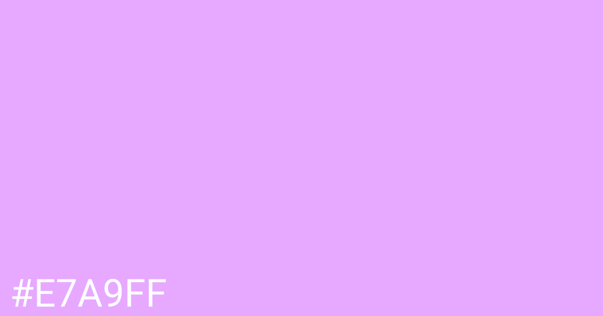 Hex color #e7a9ff graphic