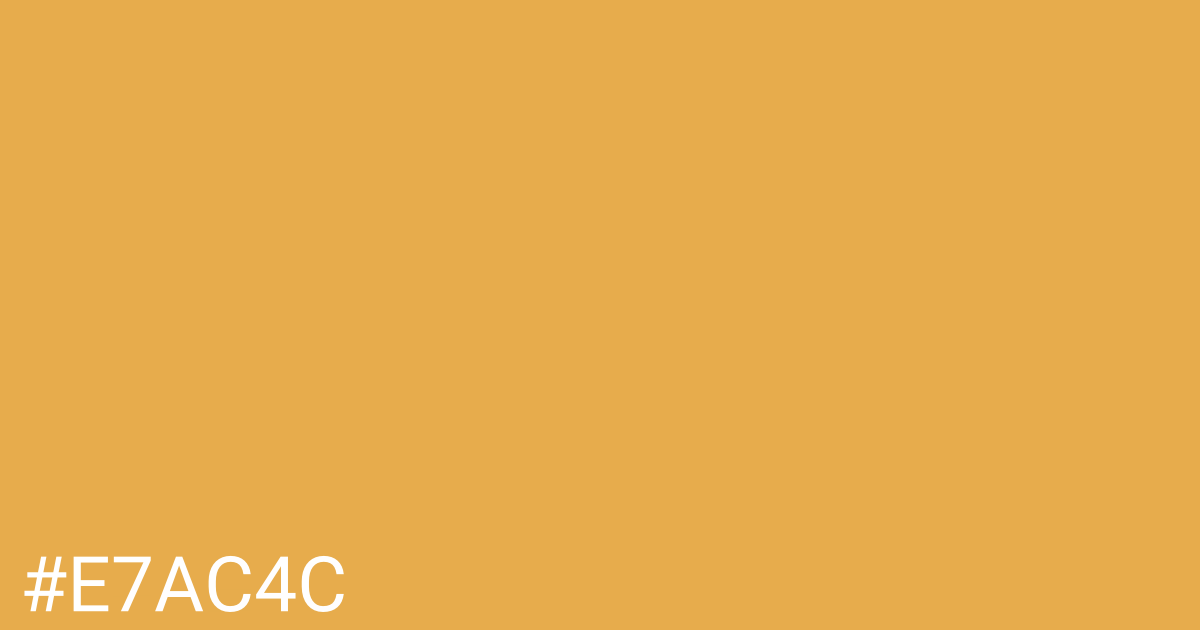 Hex color #e7ac4c graphic