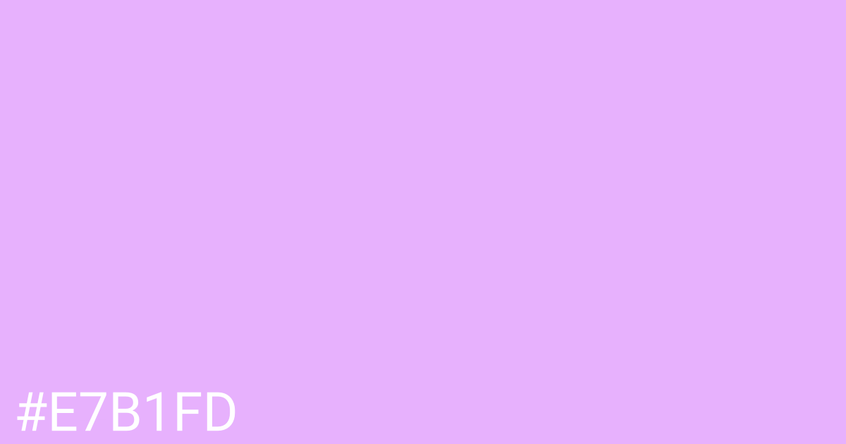 Hex color #e7b1fd graphic