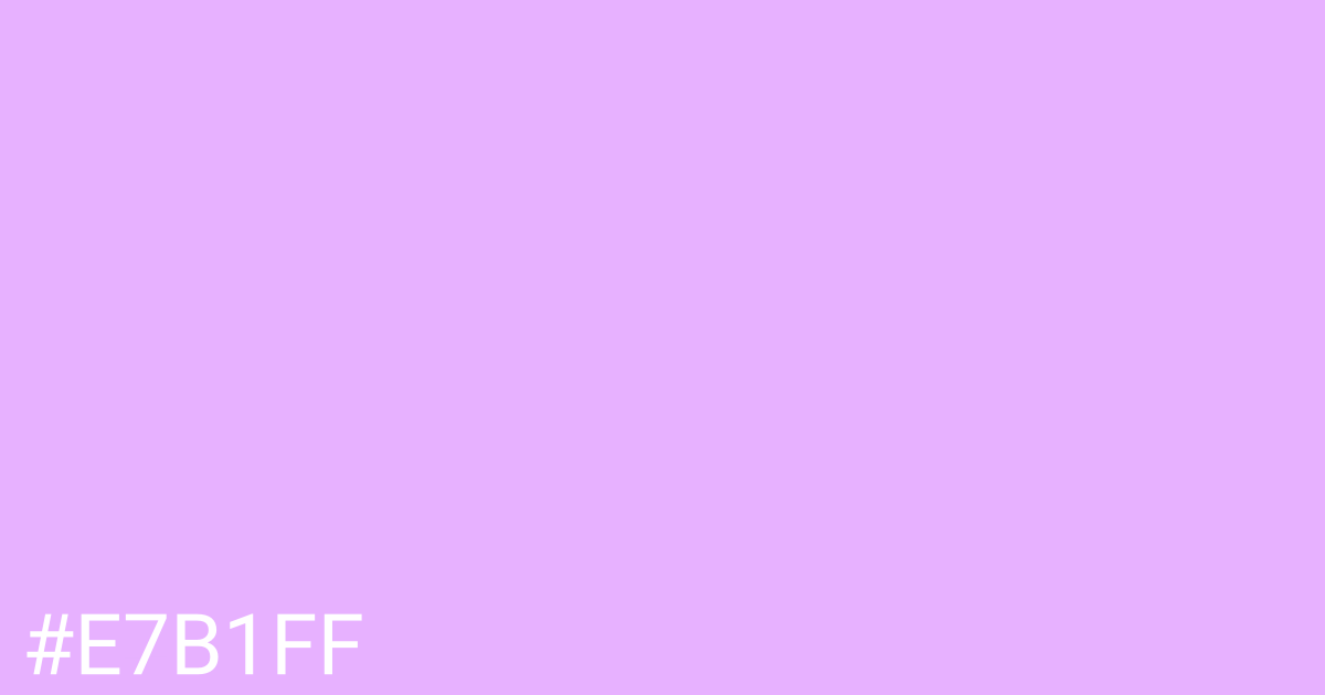 Hex color #e7b1ff graphic