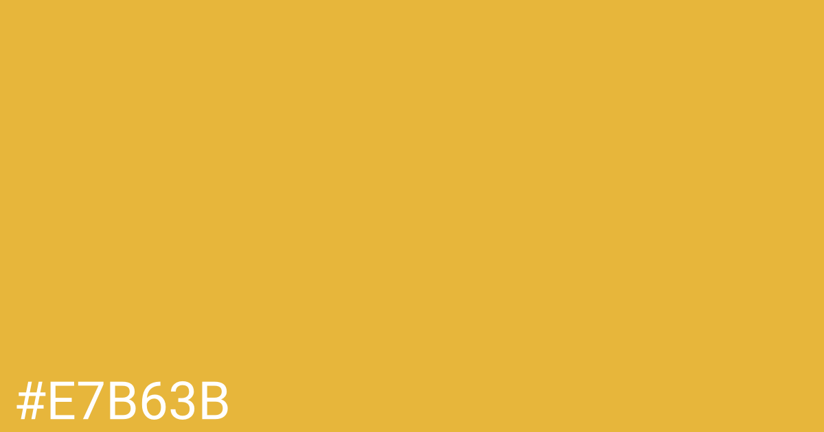 Hex color #e7b63b graphic