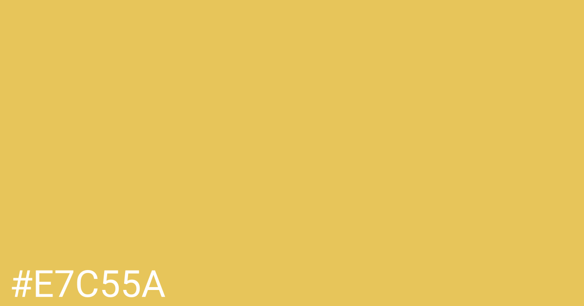 Hex color #e7c55a graphic